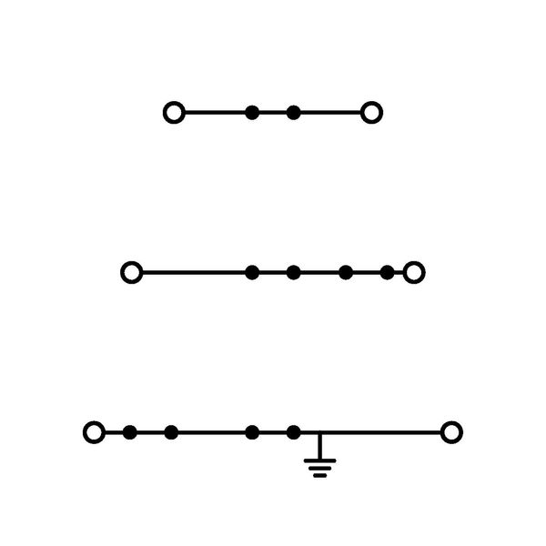 Triple-deck terminal block Shield/through/through terminal block 2.5 m image 3