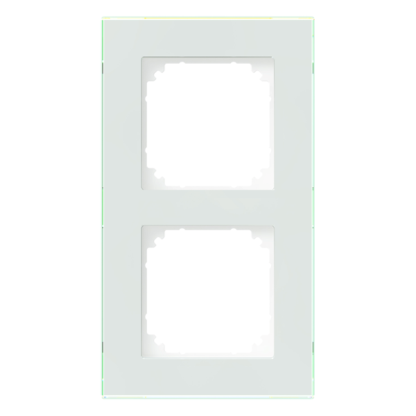 Exxact Solid 2-gang glass frame white image 4