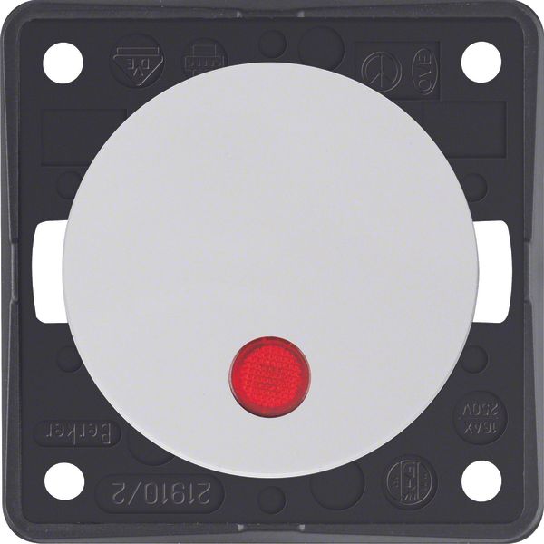 Ctrl on/off switch 2p impr "0", red lens, Integro - Design Flow/Pure,  image 2