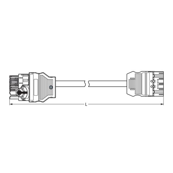 pre-assembled interconnecting cable Eca Socket/plug dark gray image 2