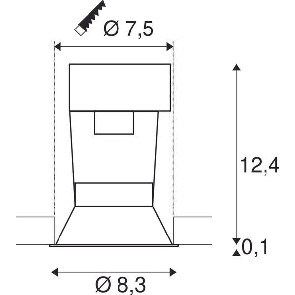 HORN downlight GU10, max. 50W, steel, round, white image 4