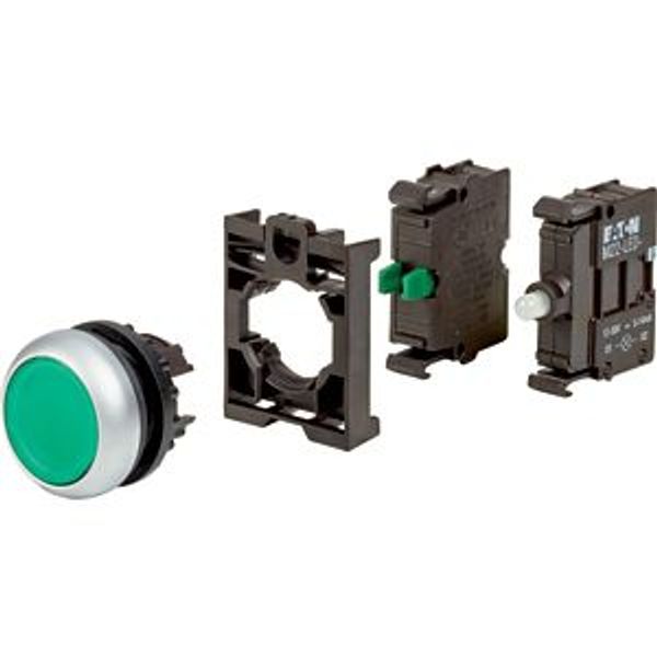 Illuminated pushbutton actuator, RMQ-Titan, flush, momentary, green, Blister pack for hanging image 4