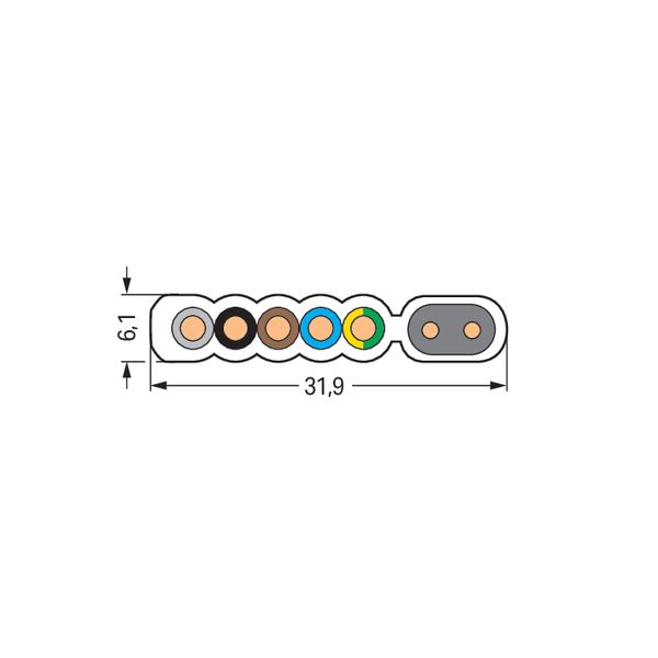 Flat cable Eca 5G 2.5 mm² + 2 x 1.5 mm² violet image 4