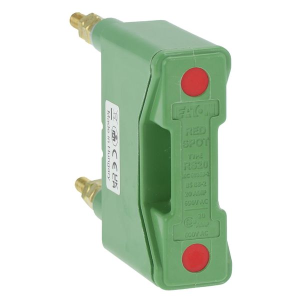 Fuse-holder, LV, 20 A, AC 690 V, BS88/A1, 1P, BS, back stud connected, green image 29