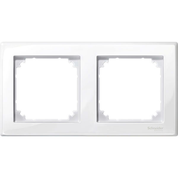 M-Smart frame, 2-gang, polar white, glossy image 3