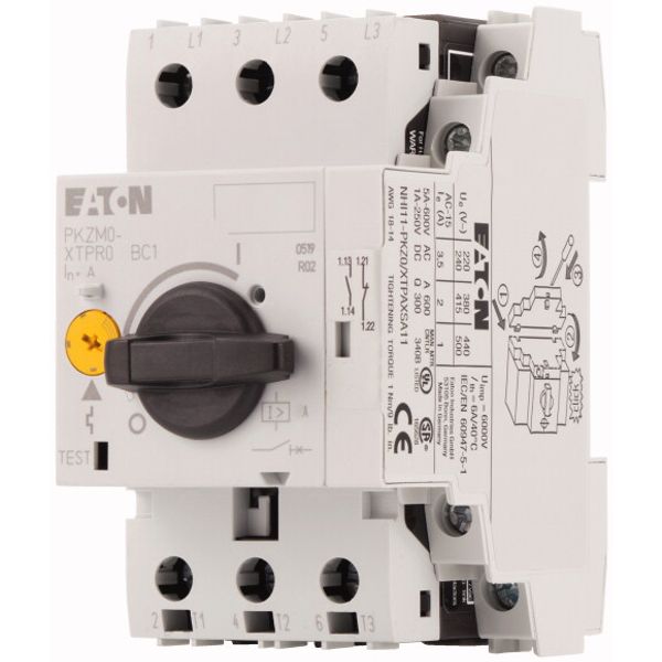 Motor-protective circuit-breaker, 3p+1N/O+1N/C, Ir=4-6.3A, screw conne image 3