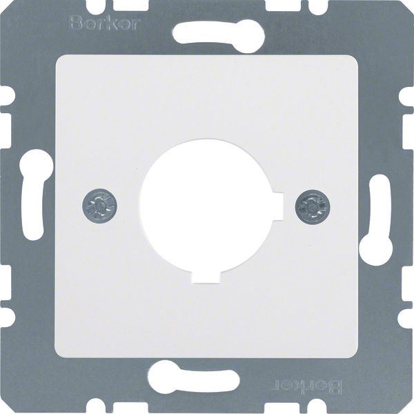 Central plate inst. opening Ø 22.5 mm, com-tech, p. white matt/velvety image 1