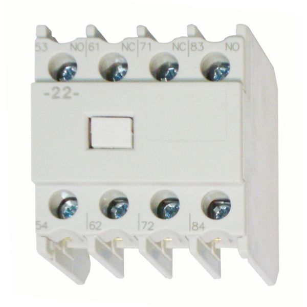 Auxiliary contact front 2NO+2NC, 3A  for LA3116-LA3316 image 1