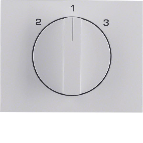 Centre plate rotary knob 3-step switch, Berker K.1, polar white glossy image 1