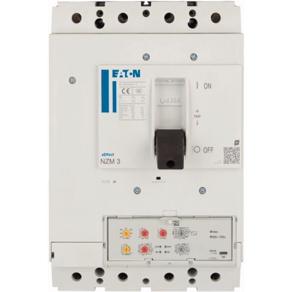 NZM3 PXR20 circuit breaker, 630A, 4p, screw terminal, earth-fault protection image 1