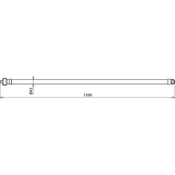 End fitting of earthing stick w. coupling element L 1500mm image 2