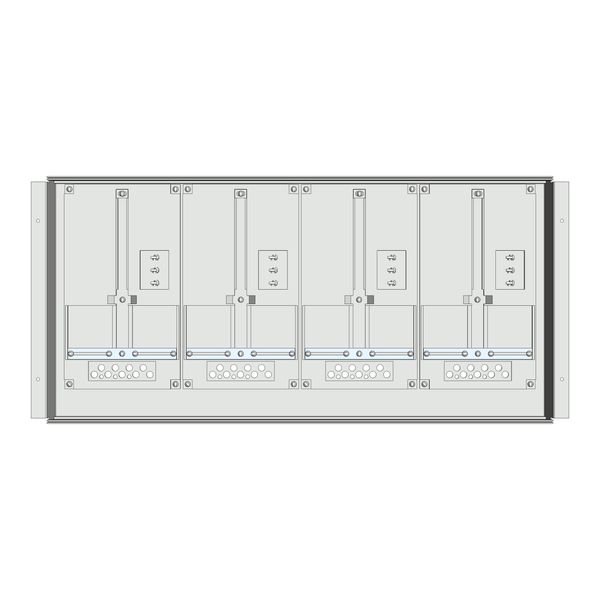 Meter box insert 1-row, 4 meter boards / 9 Modul heights image 1