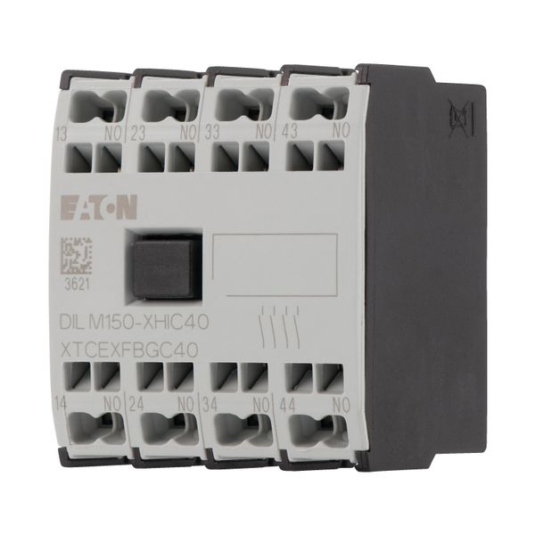 Auxiliary contact module, 4 pole, Ith= 16 A, 4 N/O, Front fixing, Spring-loaded terminals, DILMC40 - DILMC150 image 4