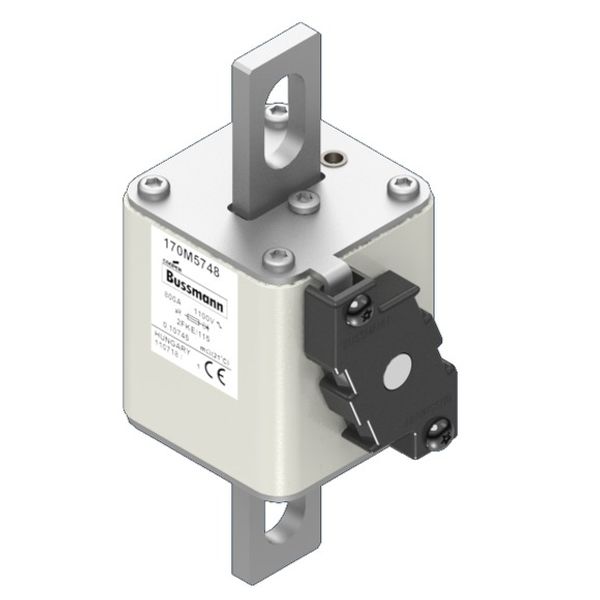 Fuse-link, high speed, 800 A, AC 1100 V, size 2, 61 x 77 x 160 mm, aR, IEC, UL, single indicator image 2