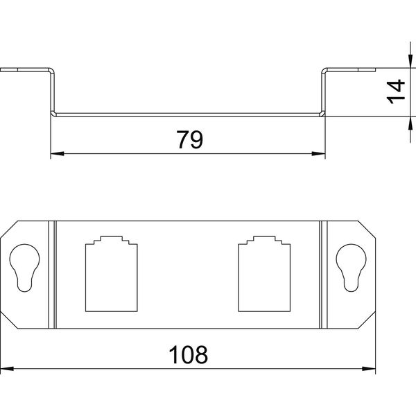 MTGE2F 2B Mounting plate for GE2F with 2x hole pattern Type B image 2