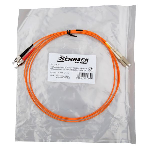 FO Patchcord Duplex LC/FC,50/125æm OM2, LS0H-3, orange, 5.0m image 3