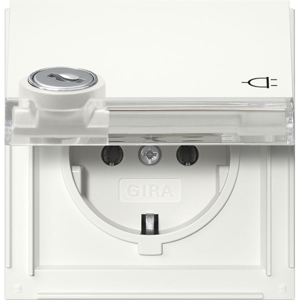 SCHUKO HC lock id.lock + in.sp. Gira TX_44 p.white image 1