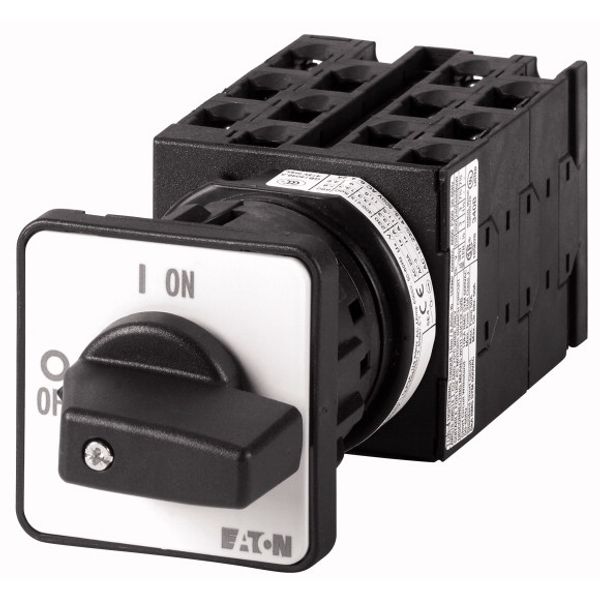 Step switches, T0, 20 A, centre mounting, 6 contact unit(s), Contacts: 12, 45 °, maintained, Without 0 (Off) position, 1-4, Design number 15151 image 1