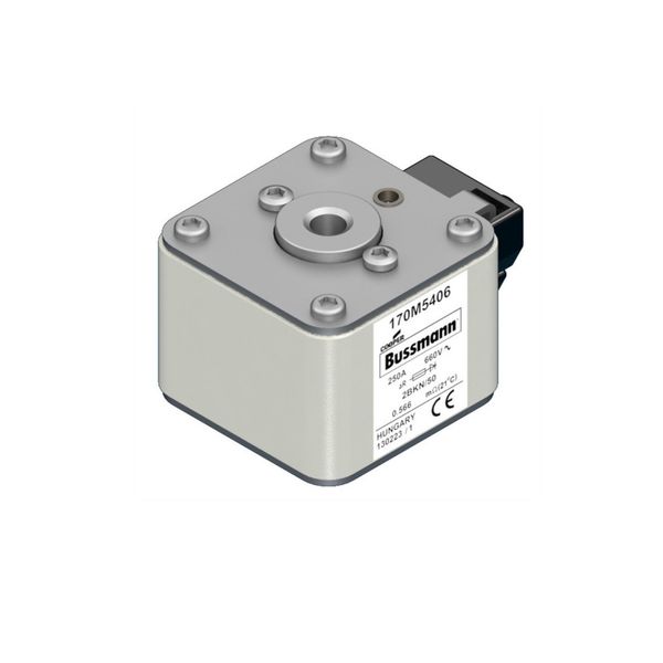 Fuse-link, high speed, 250 A, AC 660 V, size 2, 59 x 59 x 77 mm, aR, IEC, UL, single indicator image 15