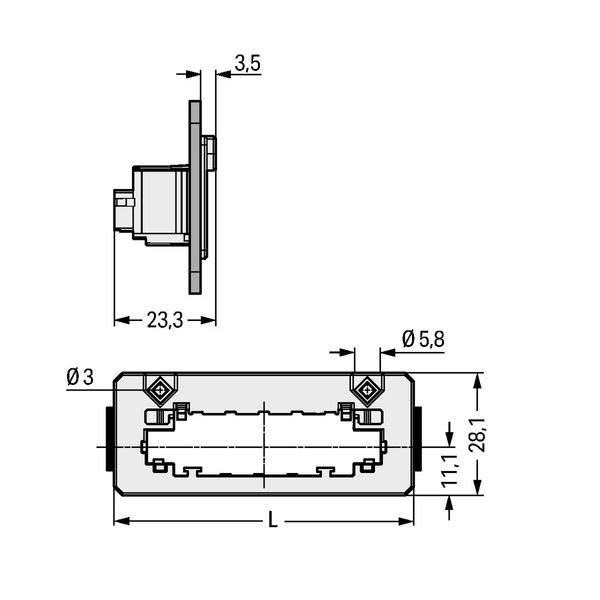 831-304 Snap-in frame; for male connectors; 1 part image 4