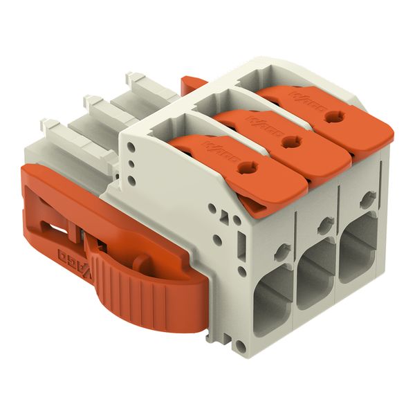 1-conductor female connector lever Push-in CAGE CLAMP®, light gray image 1