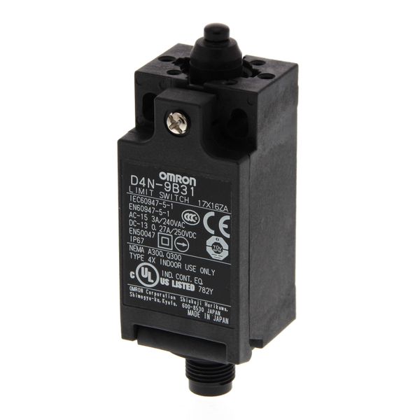 Limit switch, Top plunger, 2NC (snap-action), 2NC (snap-action), M12 c D4N 0100G image 1