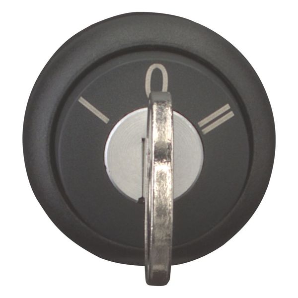 Key-operated actuator, momentary, 3 positions, Key withdrawable: 0, Bezel: black image 9
