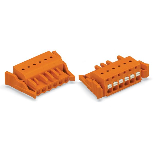 1-conductor female connector push-button Push-in CAGE CLAMP® orange image 4