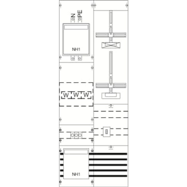 KA4239 Measurement and metering transformer board, Field width: 2, Rows: 0, 1350 mm x 500 mm x 160 mm, IP2XC image 5