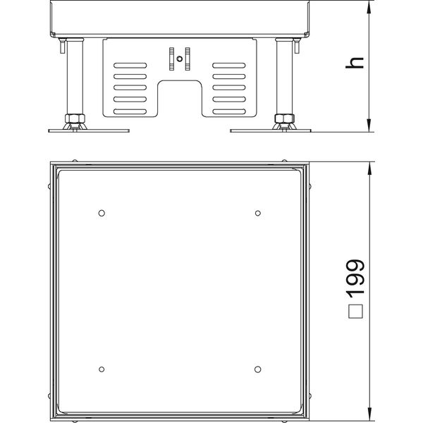 RKN2 4 VMSL1N 20 Square cassette SL blank 200x200mm image 2