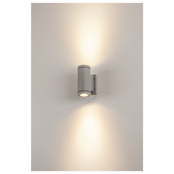 NEW MYRA UP/DOWN wall lamp, GU10 max.2x35W, IP55, silvergrey image 3