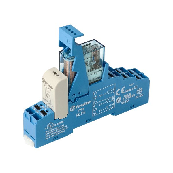 Rel. interface Mod. Push-IN 1CO 16A/24VDC SEN/Agni/LED/diode (48.P6.7.024.0050) image 3