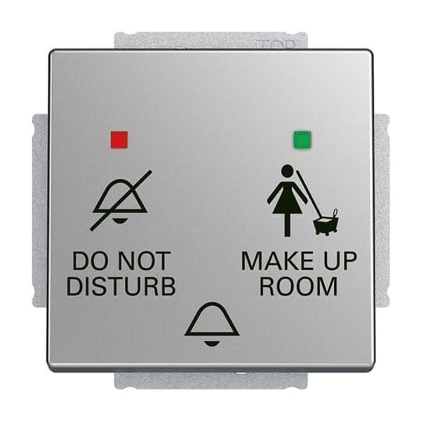 2059 UC-866 Bell push-switch DND / MUR insert for Switch/push button Single push button with LED 3gang stainless steel - Pure Stainless Steel image 5