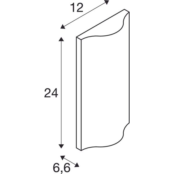 VILUA UP/DOWN WL , anthracite, IP54 100ø image 1