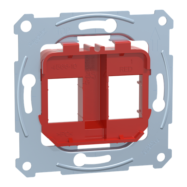 Supporting plates for modular jack connector, red image 4