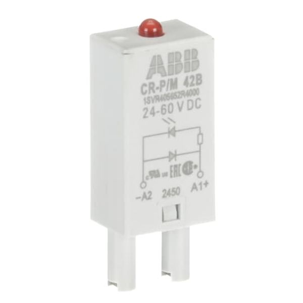 CR-P/M 42B Pluggable module diode and LED red, 24-60VDC, A1+, A2- image 10