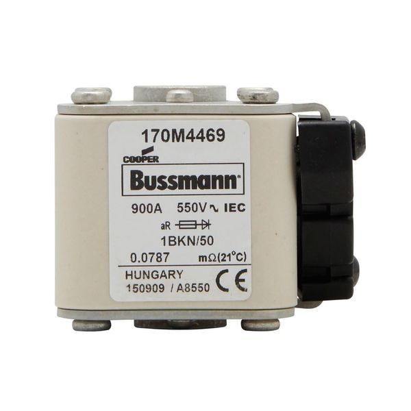 Fuse-link, high speed, 315 A, AC 690 V, size 1, 53 x 69 x 51 mm, aR, IEC, UL, single indicator image 3