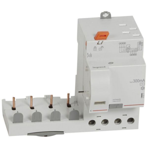 DX³ automatic adaptable differential block for circuit breaker 1 module per pole - 4P 400V~ - 40A - typeAC 300mA image 1