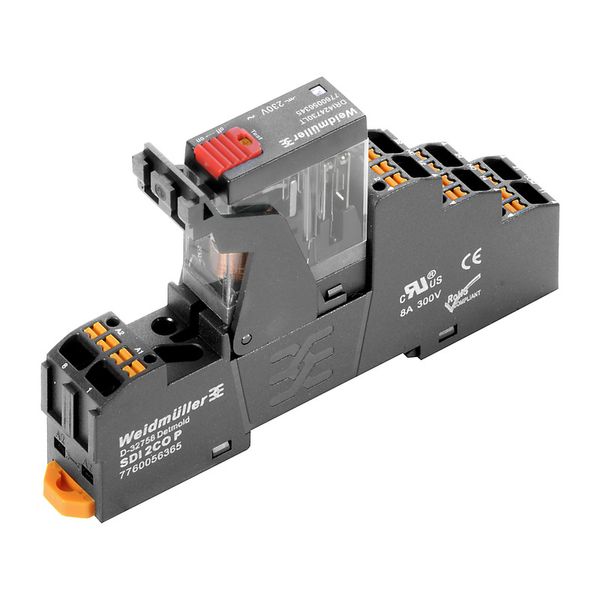 Relay module, 230 V AC, red LED, 2 CO contact (AgSnO) , 250 V AC, 5 A, image 2