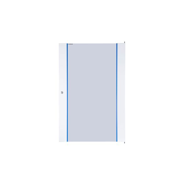 Glas door for wallmounting S-RACK 20U, W=600, RAL7035 image 1