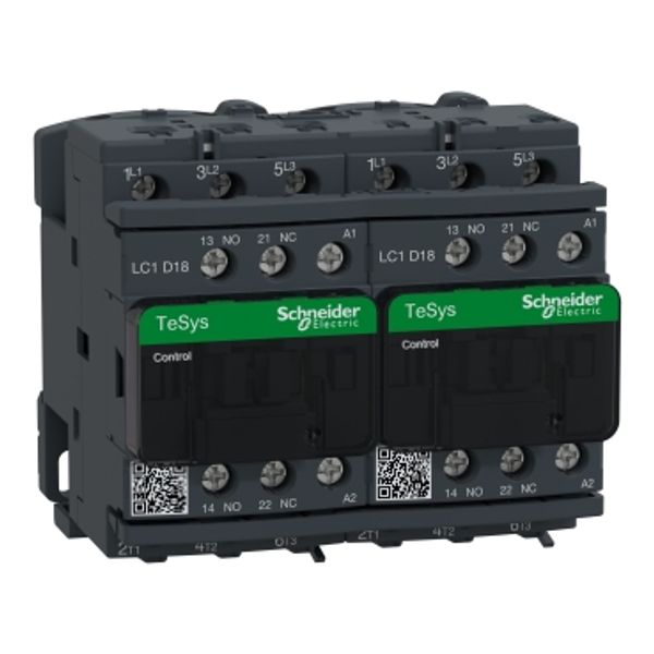 TeSys Deca reversing contactor - 3P(3 NO) - AC-3 - = 440 V 18 A - 230 V AC coil image 4