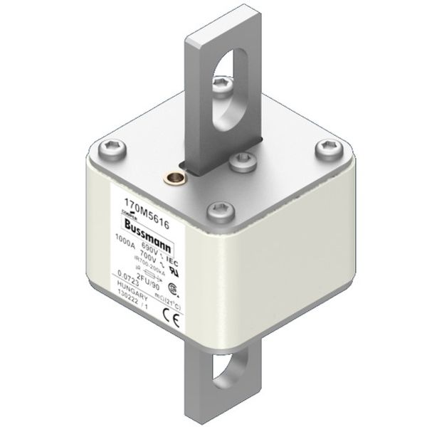 Fuse-link, high speed, 400 A, AC 690 V, size 2, 61 x 77 x 135 mm, aR, IEC, UL, single indicator image 2