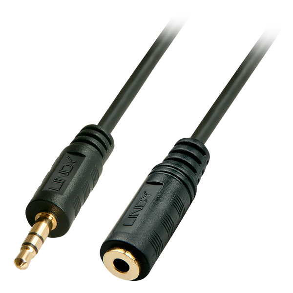 Audio Extens. 3,5mm Stereo, 5m 3,5mm St. Jack m/f gold plated image 1