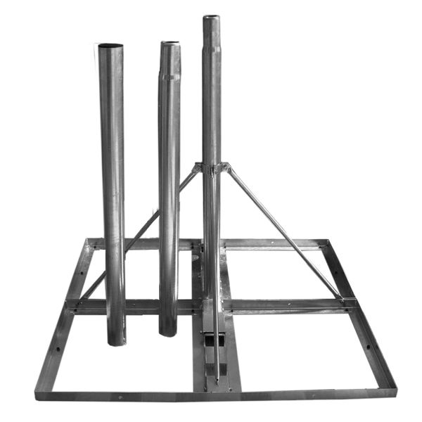 SAT Flat roof/terrace-stand, 4x concrete50x50,Mast=300,Steel image 1