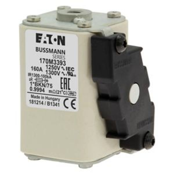 Fuse-link, high speed, 160 A, AC 1250 V, compact size 1, 45 x 59 x 75 mm, aR, IEC, UL, single indicator image 3