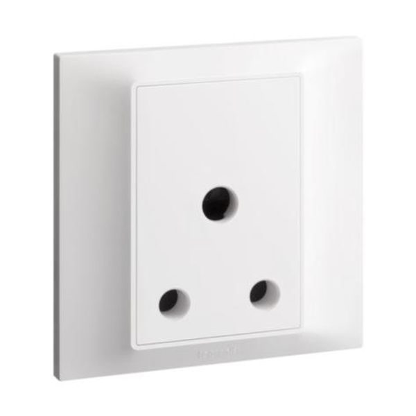 Belanko S 1 gang BS unswitched socket outlet - 15A - White image 1