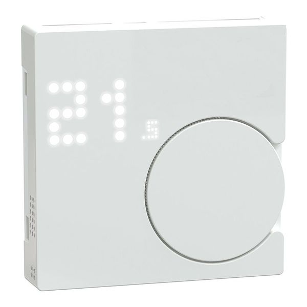 Connected room temperature controller module, active white glossy, System M, ZB image 1