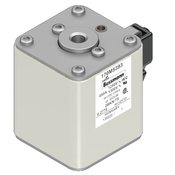 Fuse-link, high speed, 550 A, AC 1250 V, size 2, 61 x 75 x 77 mm, aR, IEC, UL, single indicator image 4