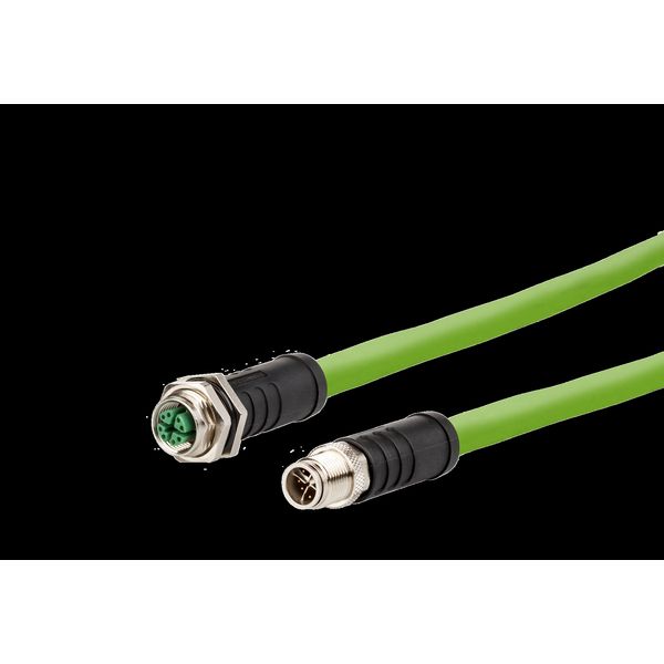 M12 Industrial Ethernet cable, X-coded, 5.0 m, M12 jack straight - M12 image 2