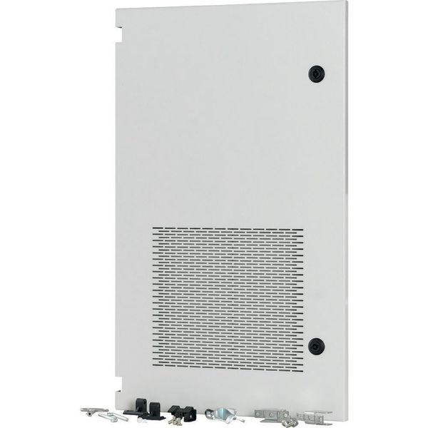 Section wide door, ventilated, left, HxW=700x425mm, IP31, grey image 2